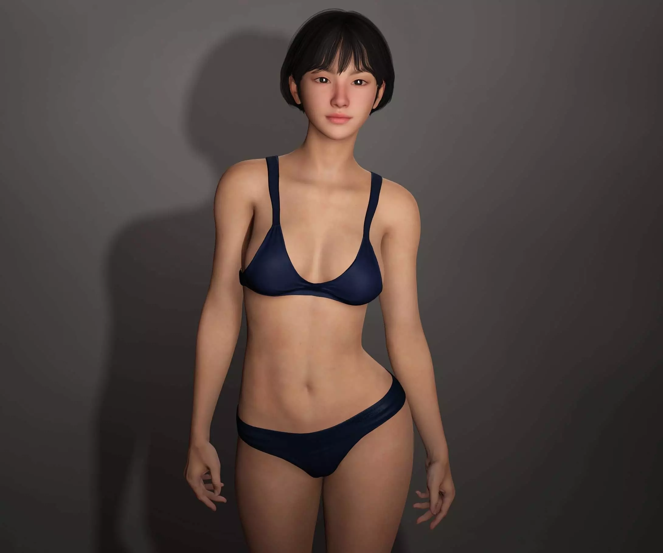 Realistic 3D Female Character Model Rigged and PBR Textured 3D model_2