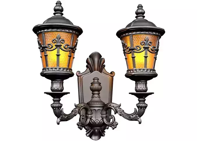 Outdoor forged classic wall lamp lantern sconce streetlight 