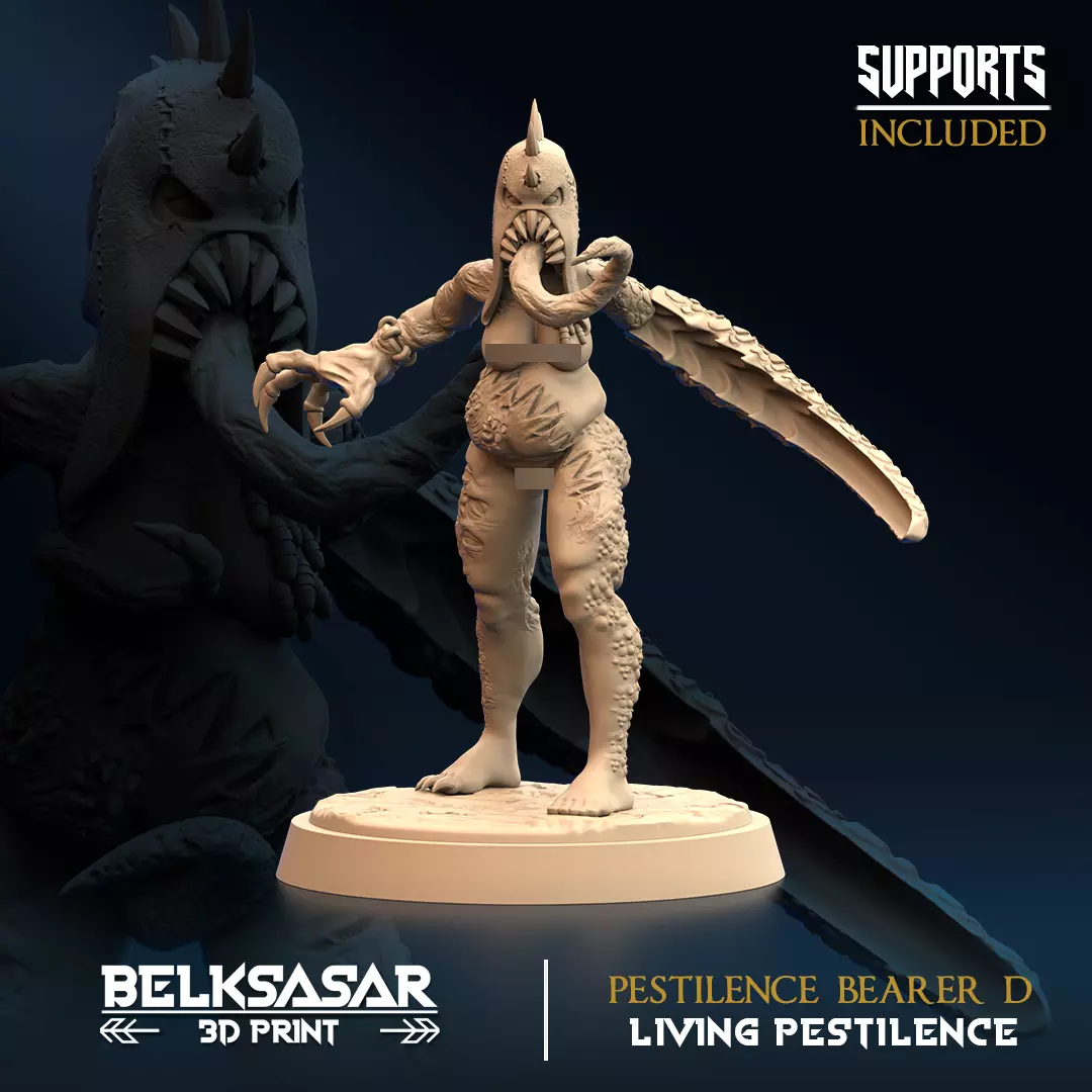 Pestilence Bearer Nude Set x6 3D print model_3