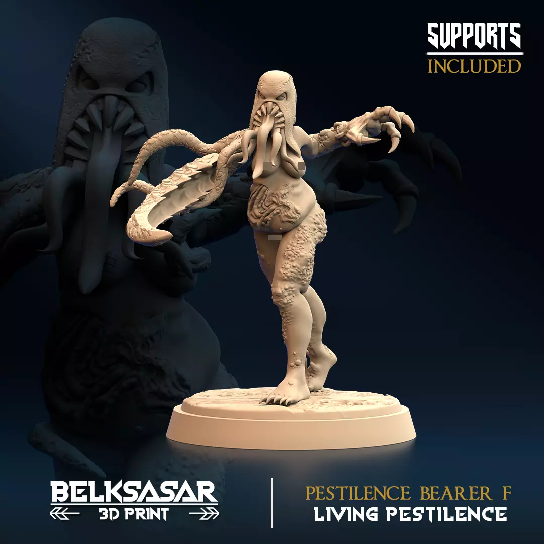 Pestilence Bearer Nude Set x6 3D print model_5