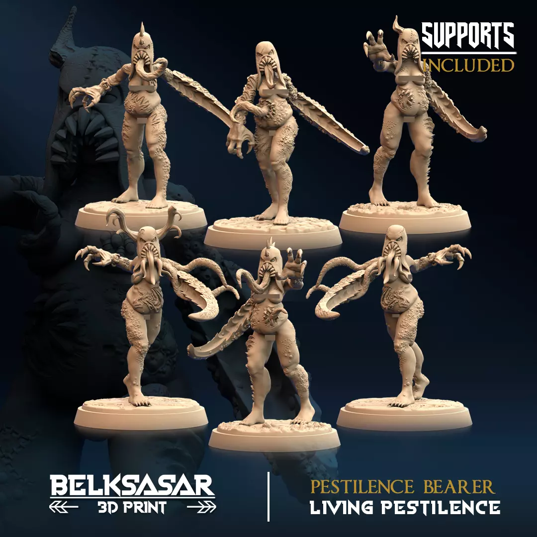 Pestilence Bearer Nude Set x6 3D print model_0