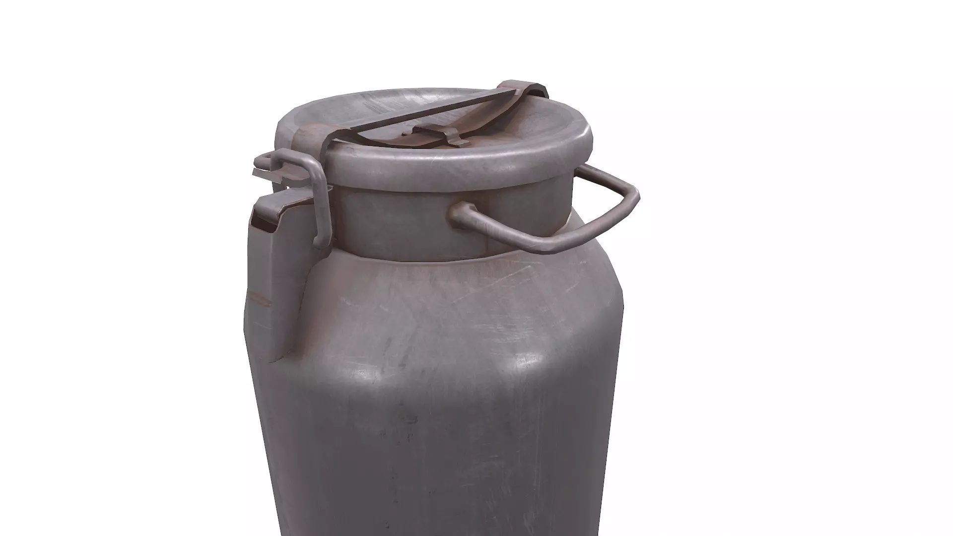 Old Vintage Rusty Milk Can 02 Low-poly PBR Low-poly 3D model_14