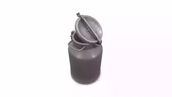 Old Vintage Rusty Milk Can 02 Low-poly PBR Low-poly 3D model 4