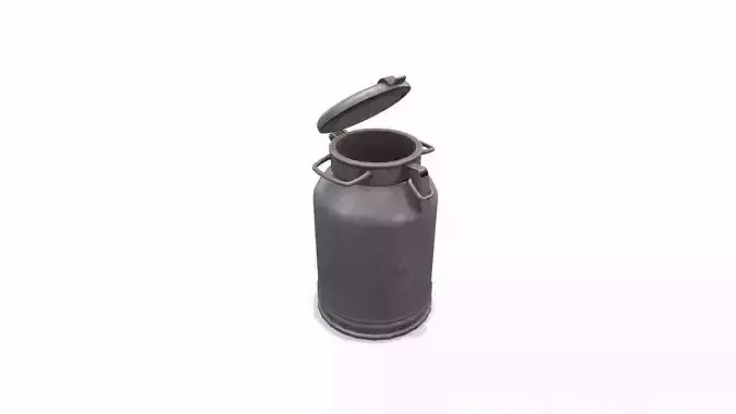 Old Vintage Rusty Milk Can 02 Low-poly PBR Low-poly 3D model 2