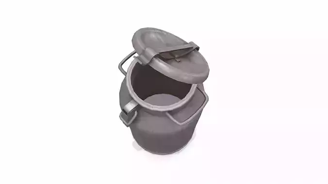Old Vintage Rusty Milk Can 02 Low-poly PBR Low-poly 3D model 5