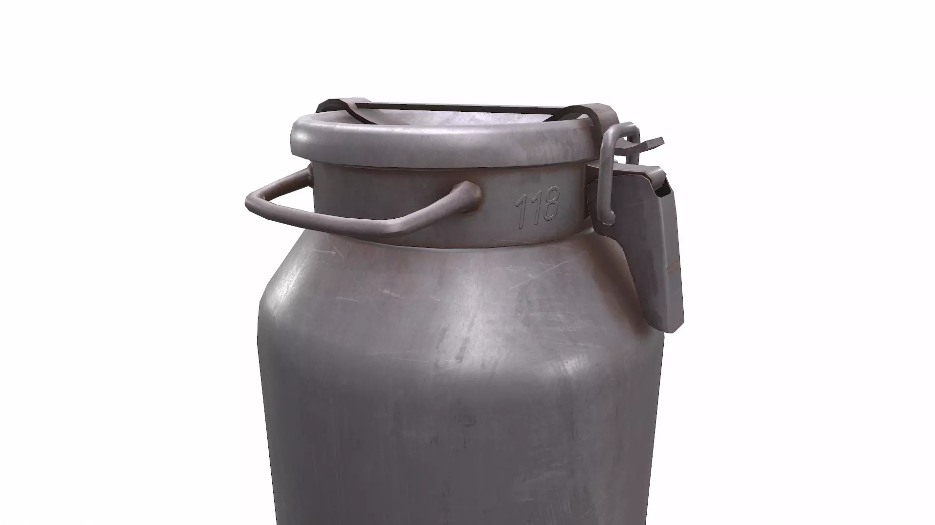 Old Vintage Rusty Milk Can 02 Low-poly PBR Low-poly 3D model_13