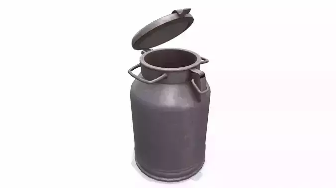 Old Vintage Rusty Milk Can 02 Low-poly PBR Low-poly 3D model 6