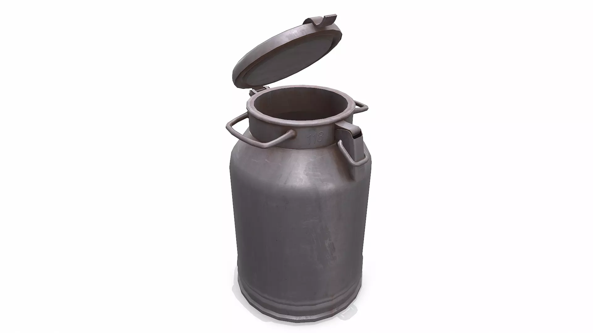 Old Vintage Rusty Milk Can 02 Low-poly PBR Low-poly 3D model_6