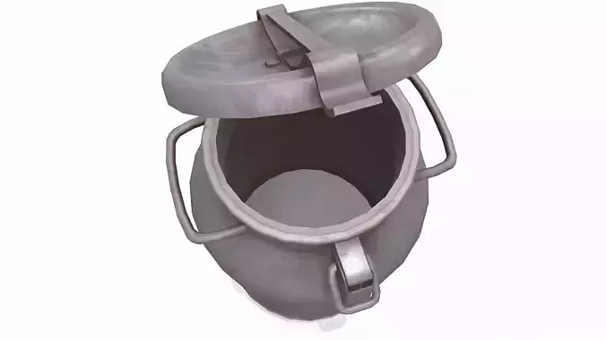 Old Vintage Rusty Milk Can 02 Low-poly PBR Low-poly 3D model 7