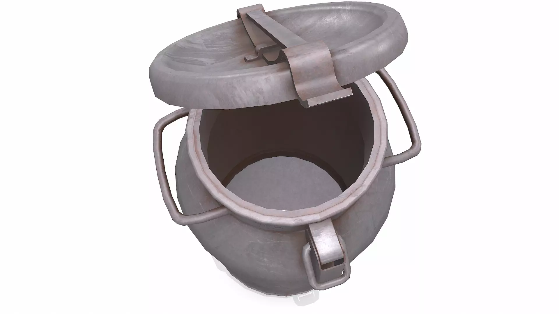 Old Vintage Rusty Milk Can 02 Low-poly PBR Low-poly 3D model_7