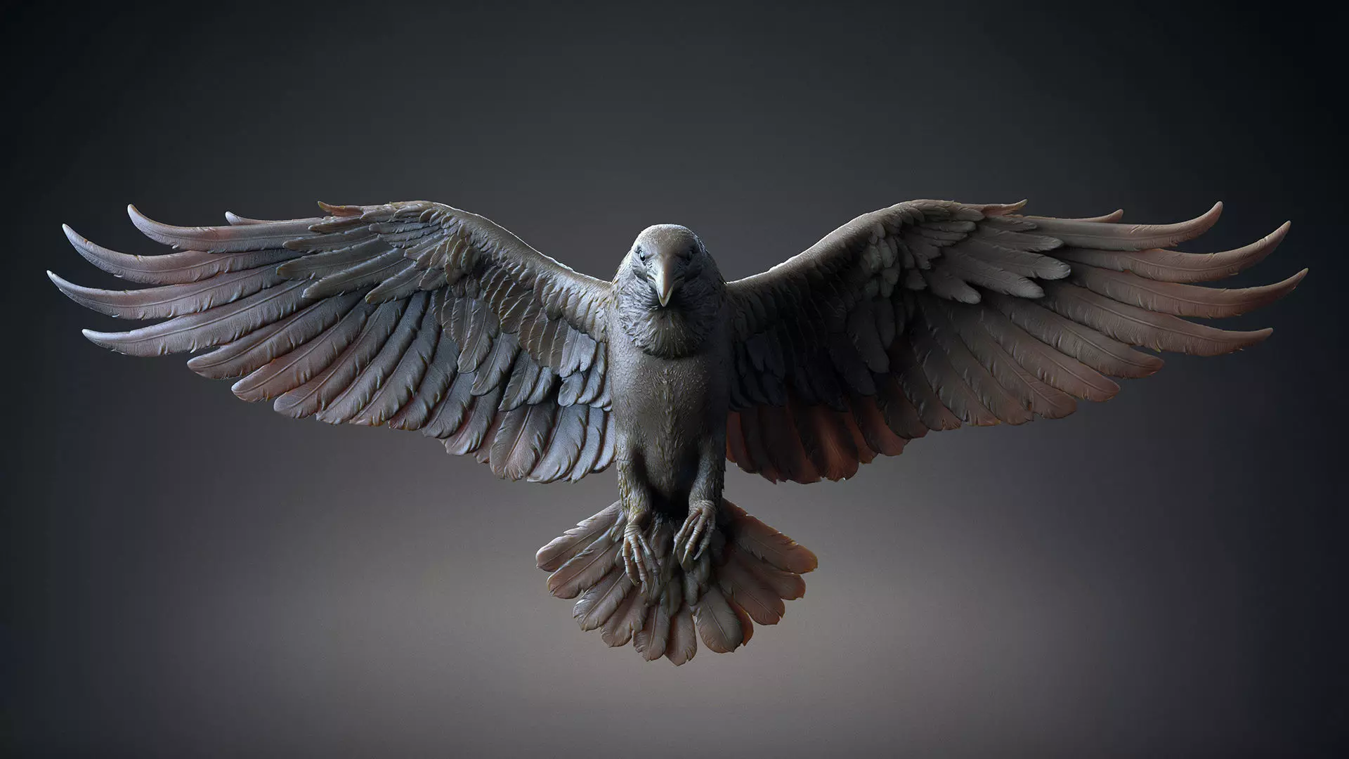 Crow Fly - 3D Sculpting 3D print model_12