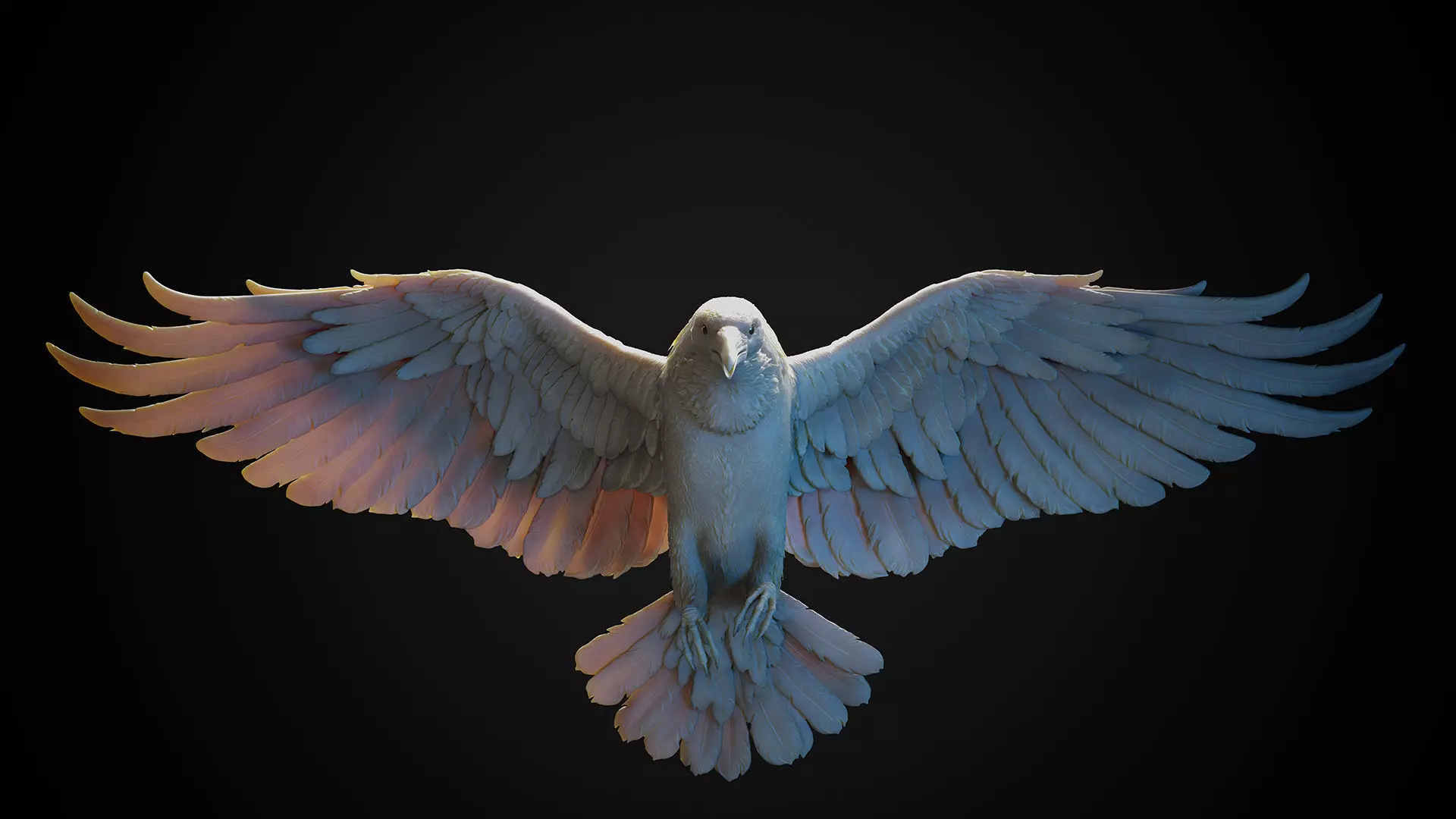 Crow Fly - 3D Sculpting 3D print model_6