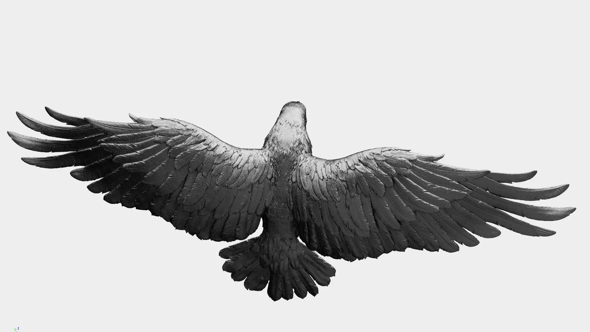 Crow Fly - 3D Sculpting 3D print model_17