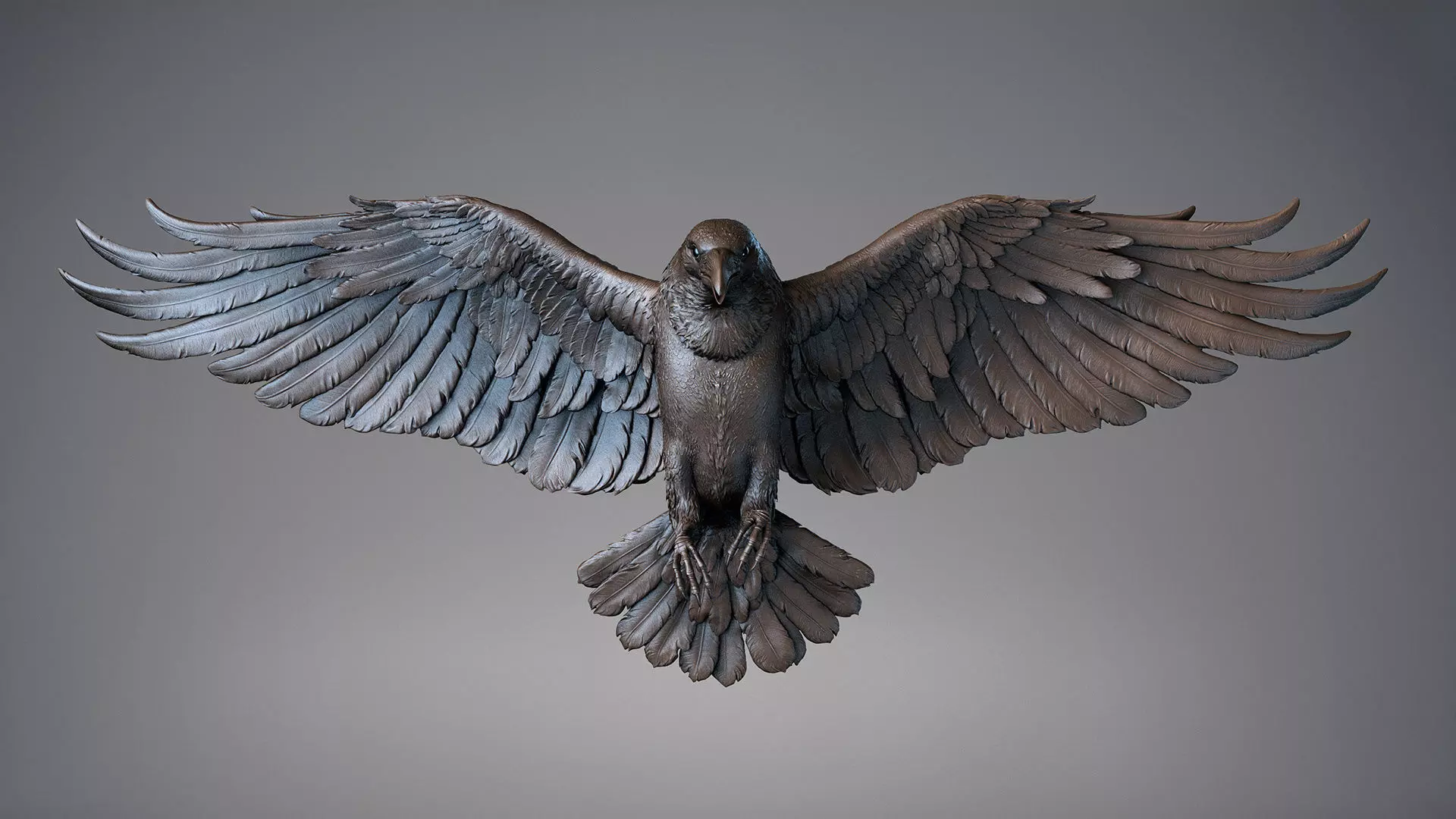 Crow Fly - 3D Sculpting 3D print model_7