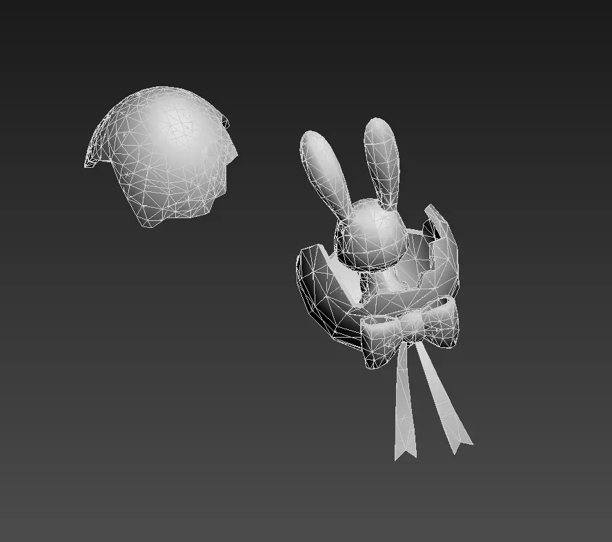 Rabbit egg Low-poly 3D model_15