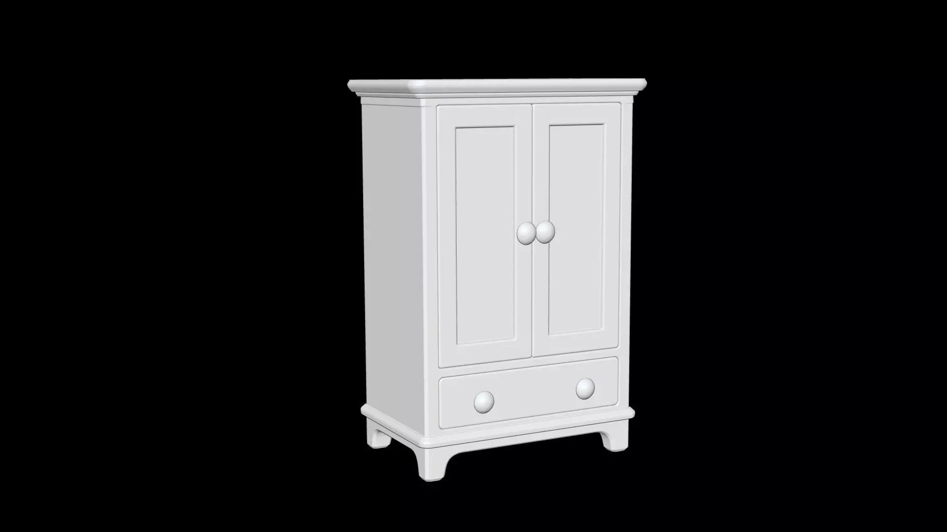 Classic Wardrobe 3D Printable 3D print model_2