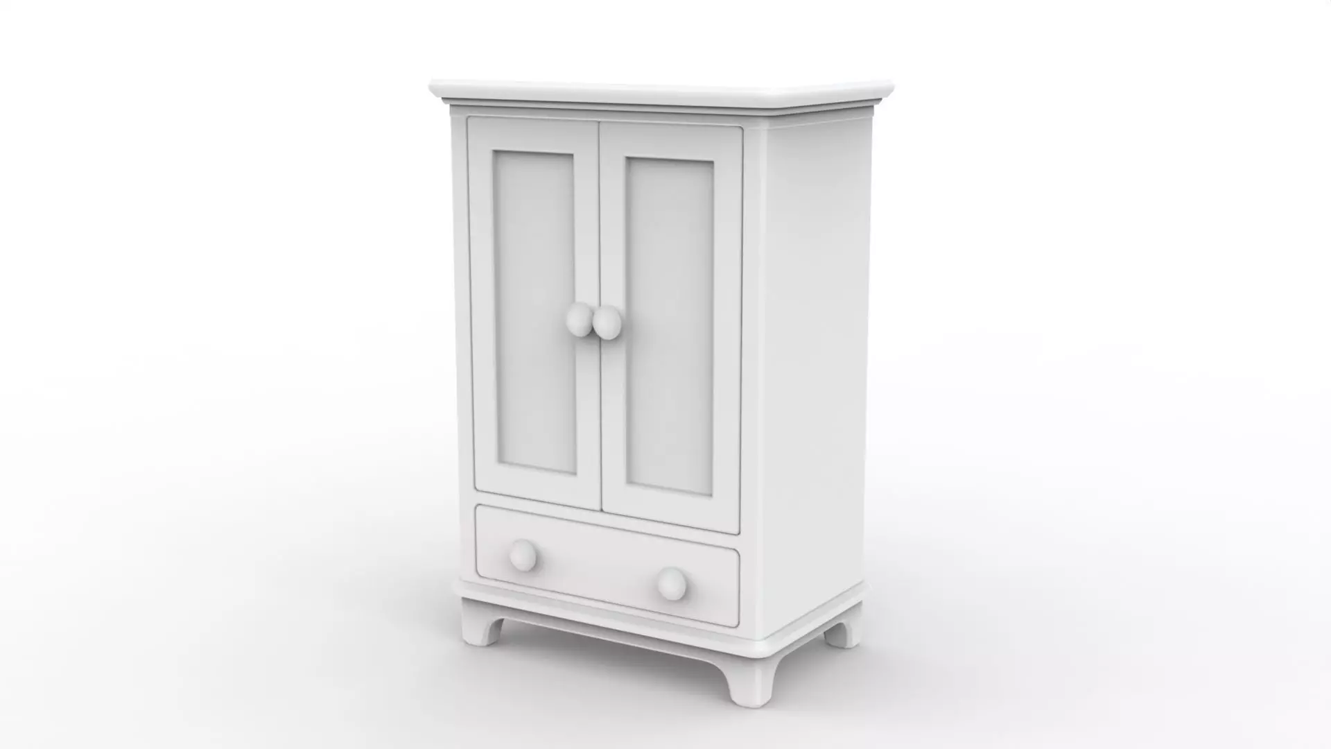 Classic Wardrobe 3D Printable 3D print model_3