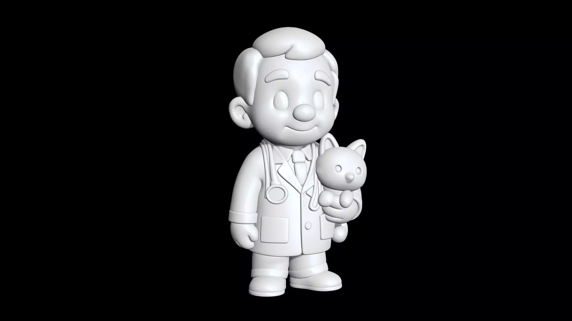 Cartoon Veterinarian 3D Printable 3D print model_6