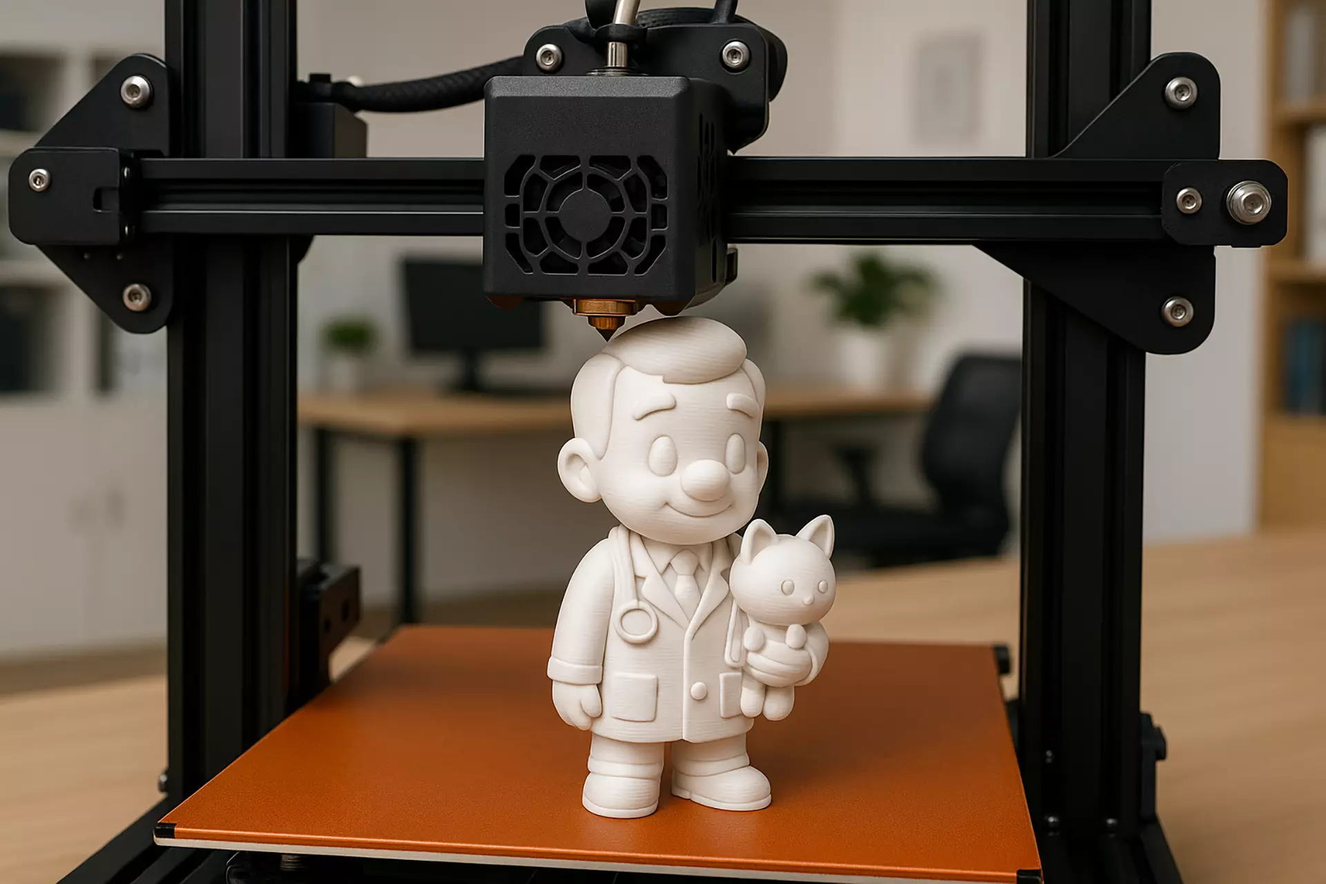 Cartoon Veterinarian 3D Printable 3D print model_0