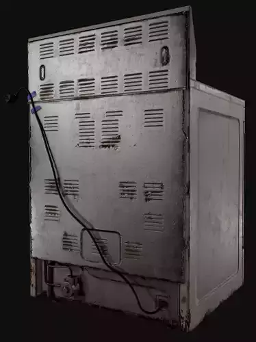 Realistic Electric Oven Low Poly 3D Model Game Ready PBR Low-poly 3D model 4