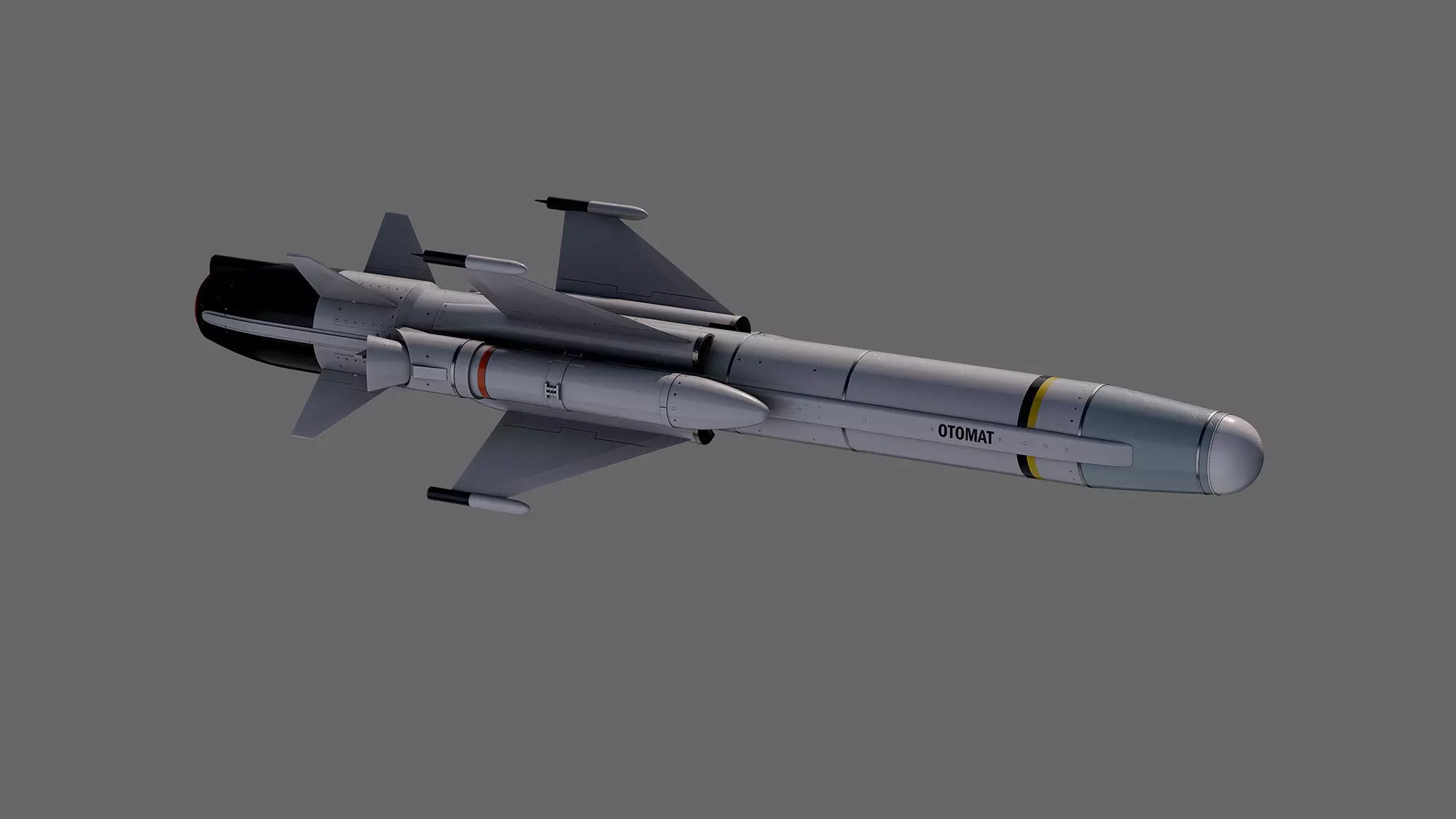Otomat Mk 2 Block IV anti-ship missile 3D model_2