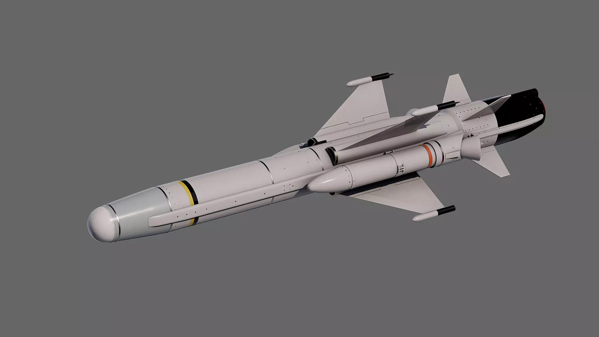 Otomat Mk 2 Block IV anti-ship missile 3D model_0