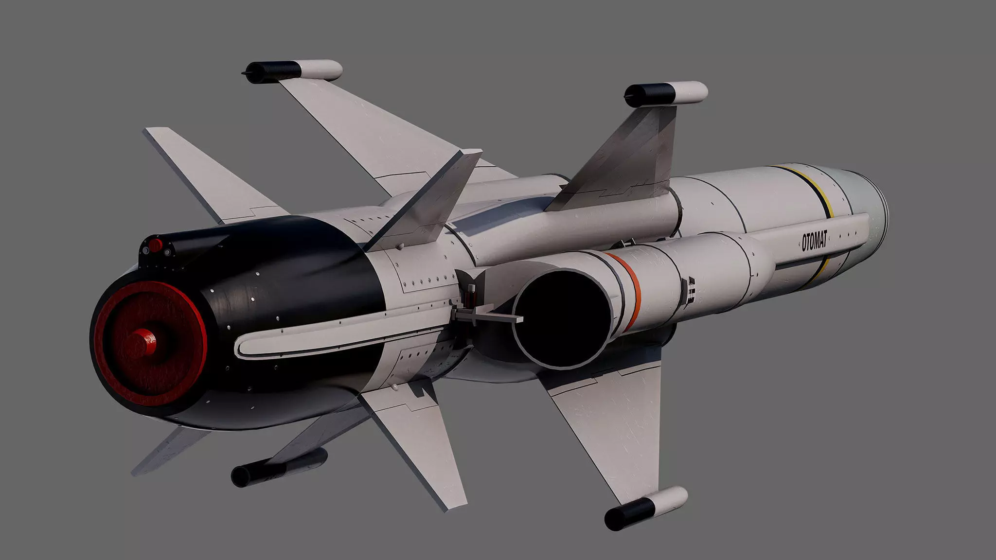 Otomat Mk 2 Block IV anti-ship missile 3D model_5