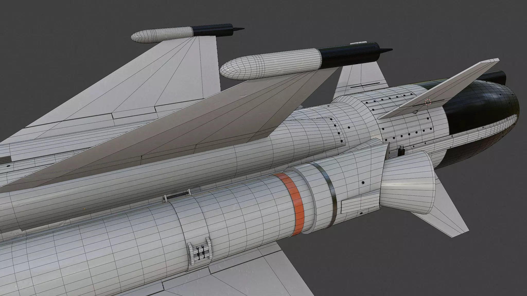 Otomat Mk 2 Block IV anti-ship missile 3D model_9
