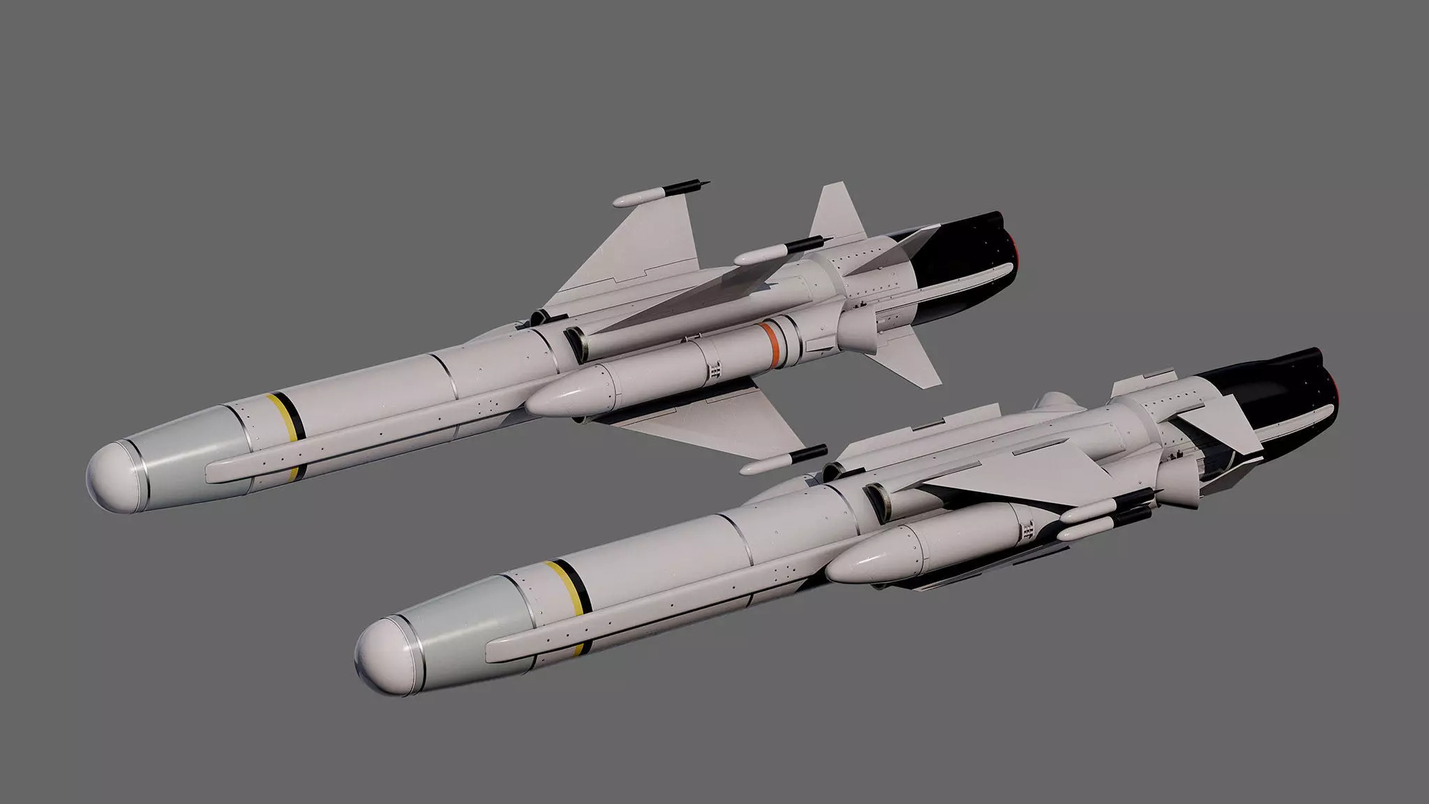 Otomat Mk 2 Block IV anti-ship missile 3D model_11