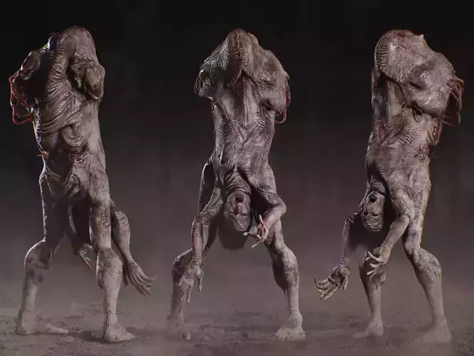 Mutated Horror Creature Low-poly 3D model