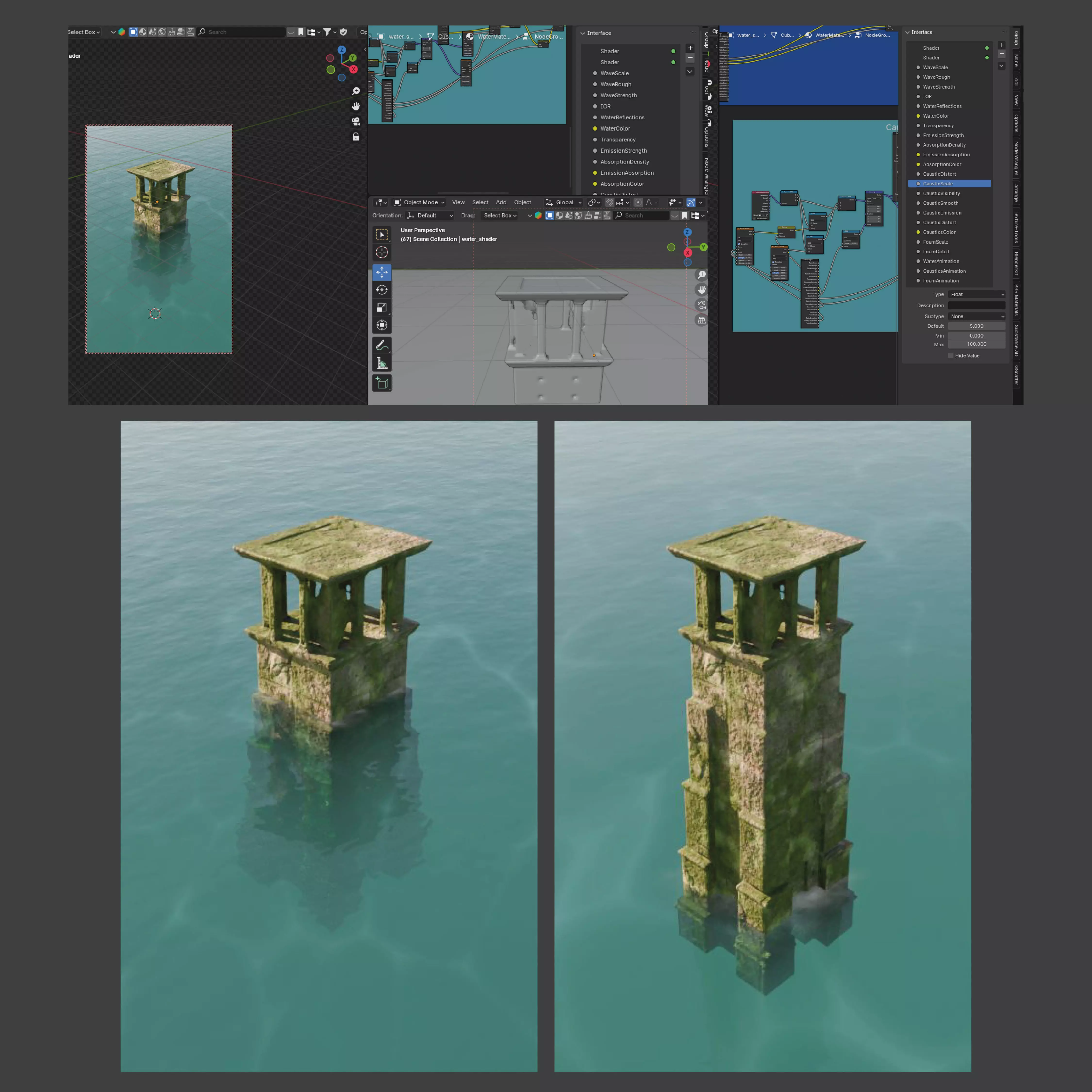 Crystal Water Tower Torre de Agua Cristalina  3D model_6