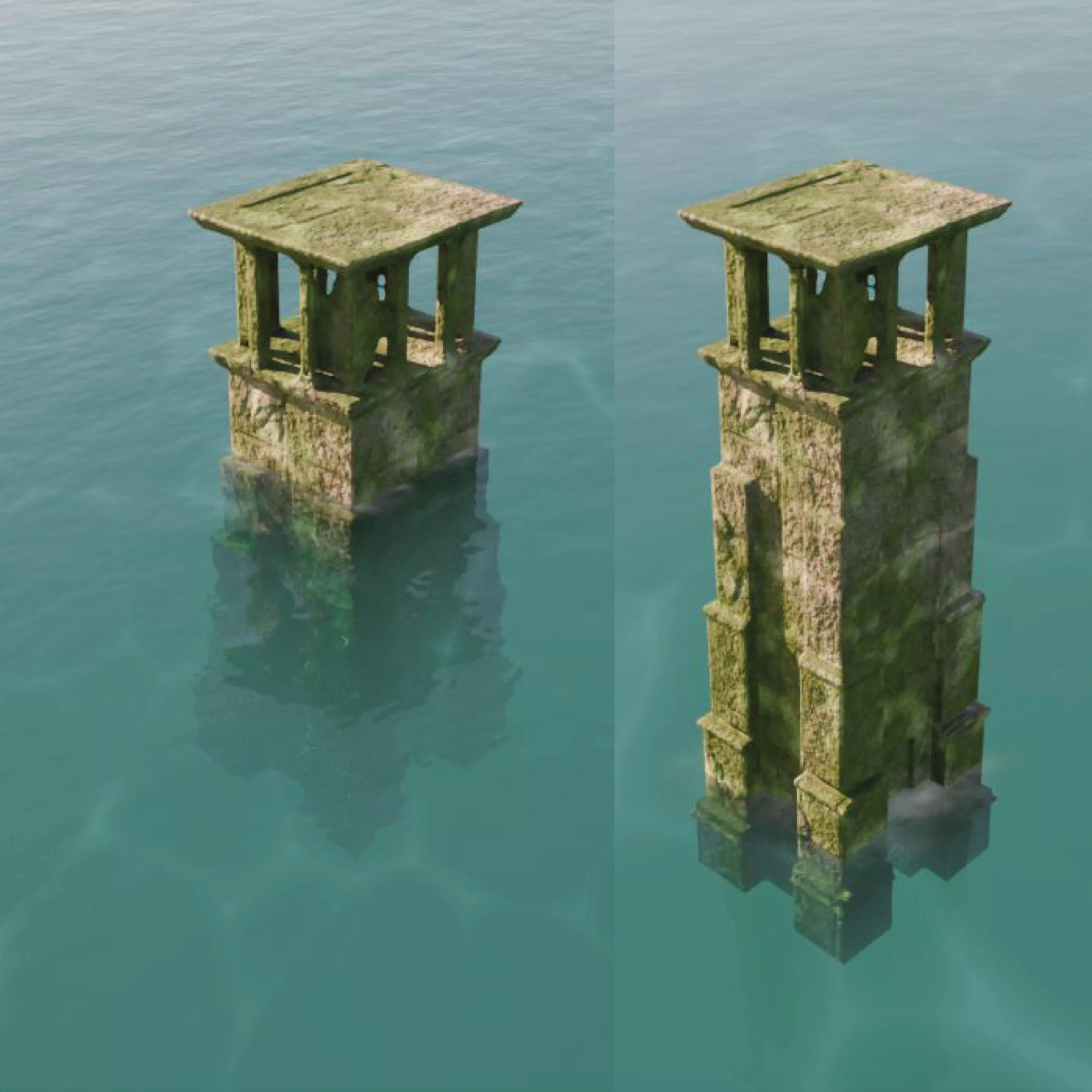 Crystal Water Tower Torre de Agua Cristalina  3D model_1