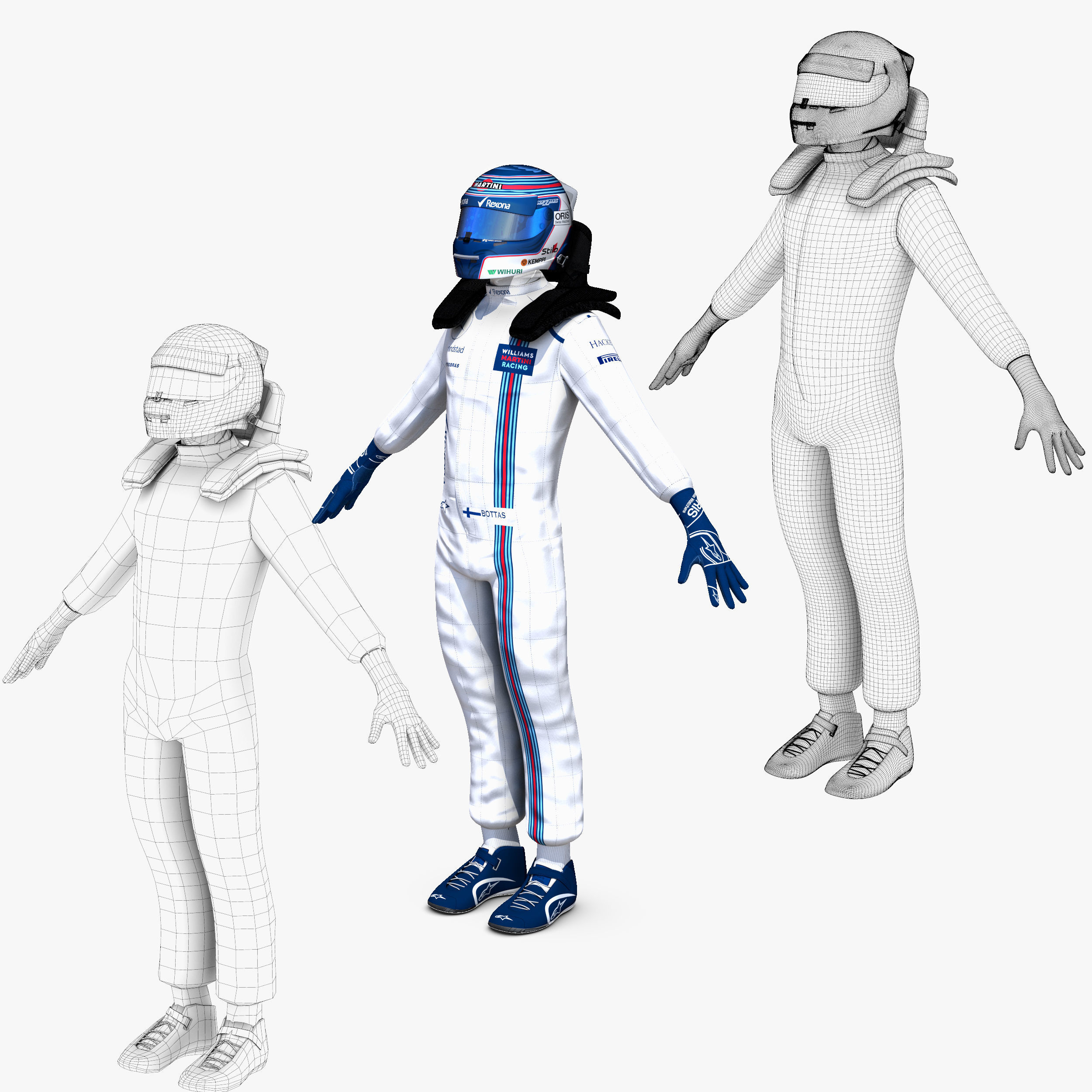 Williams FW38 Low-poly 3D model_19