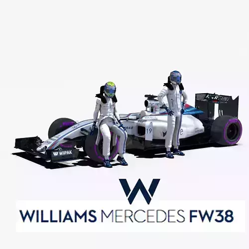 Williams FW38 Low-poly 3D model
