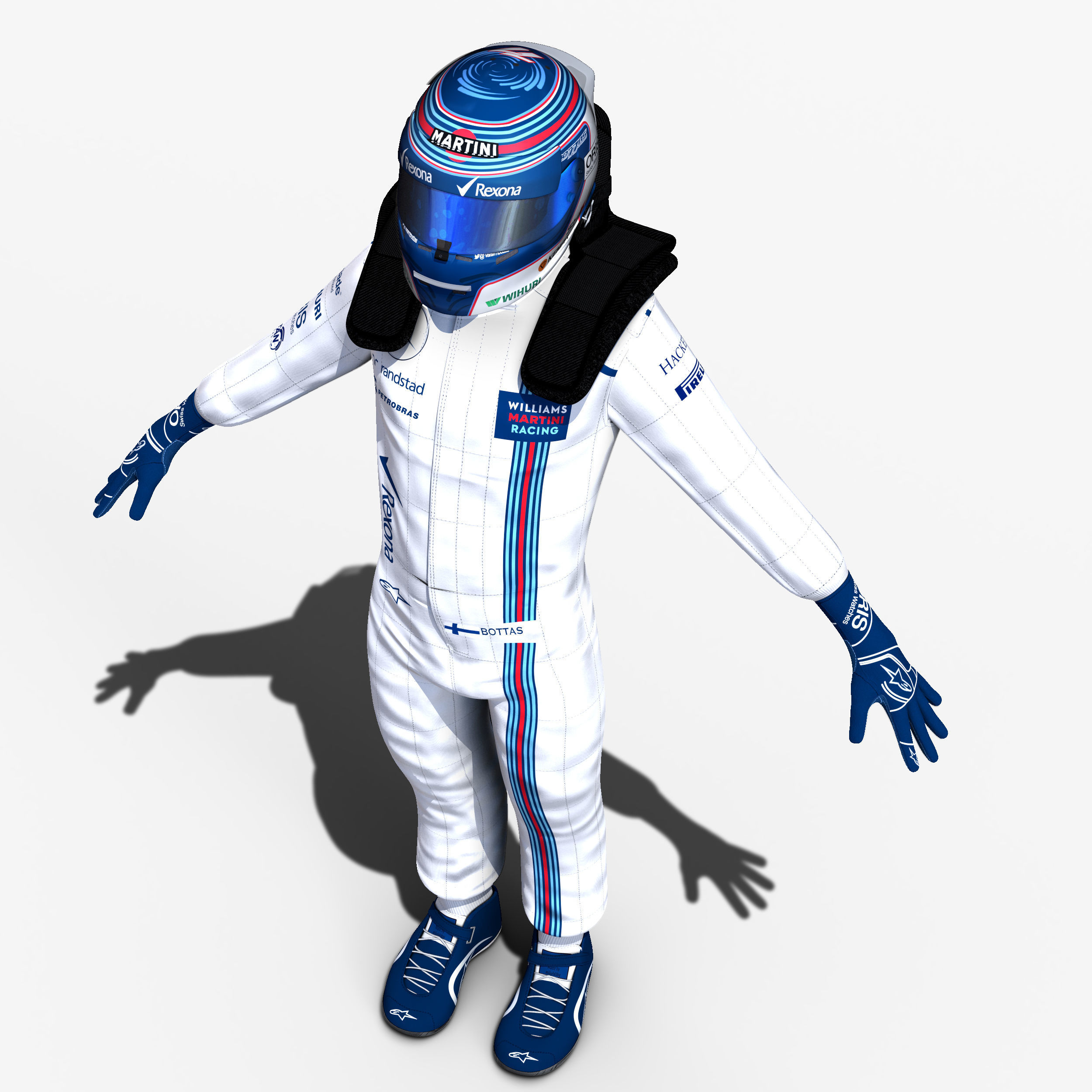 Williams FW38 Low-poly 3D model_22