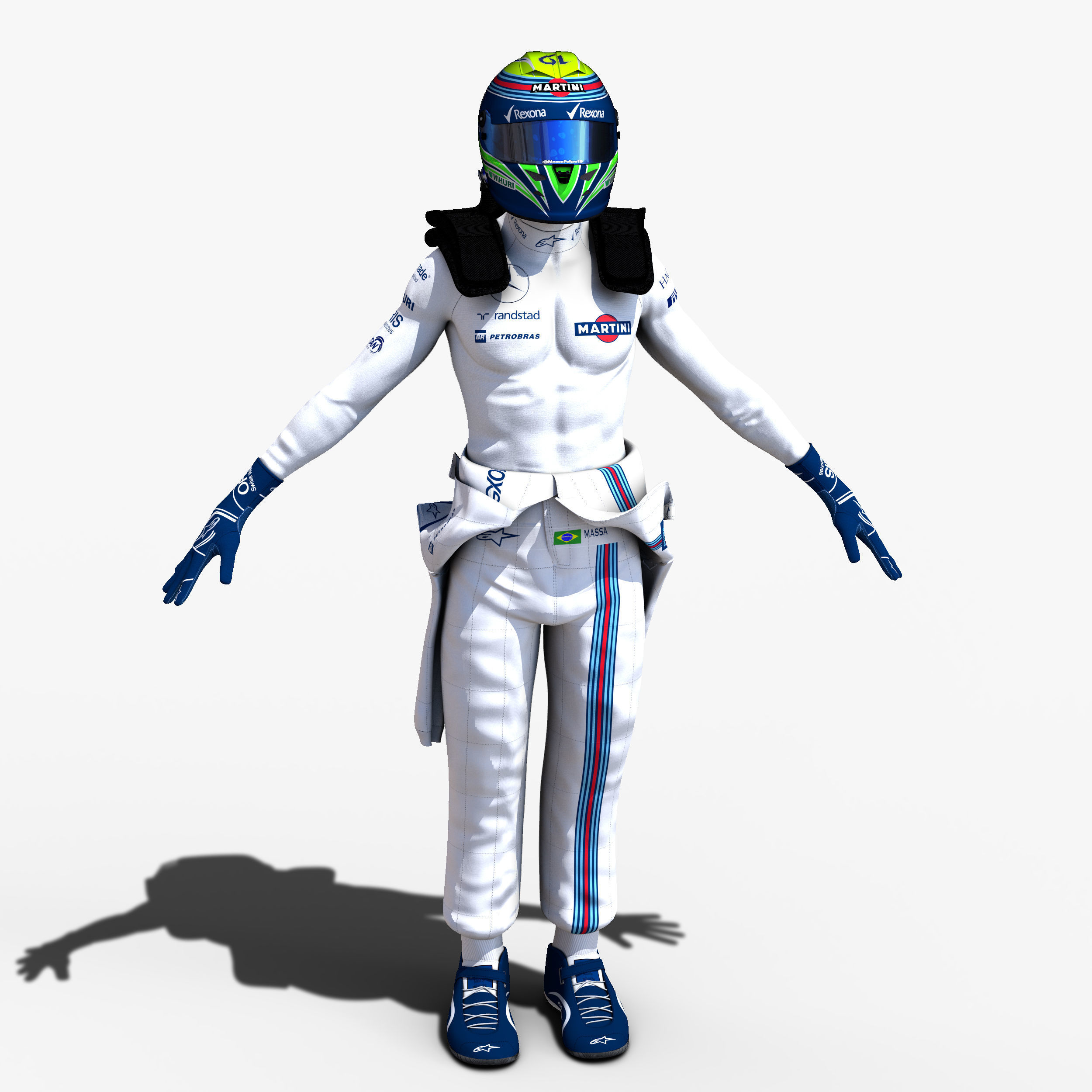Williams FW38 Low-poly 3D model_18