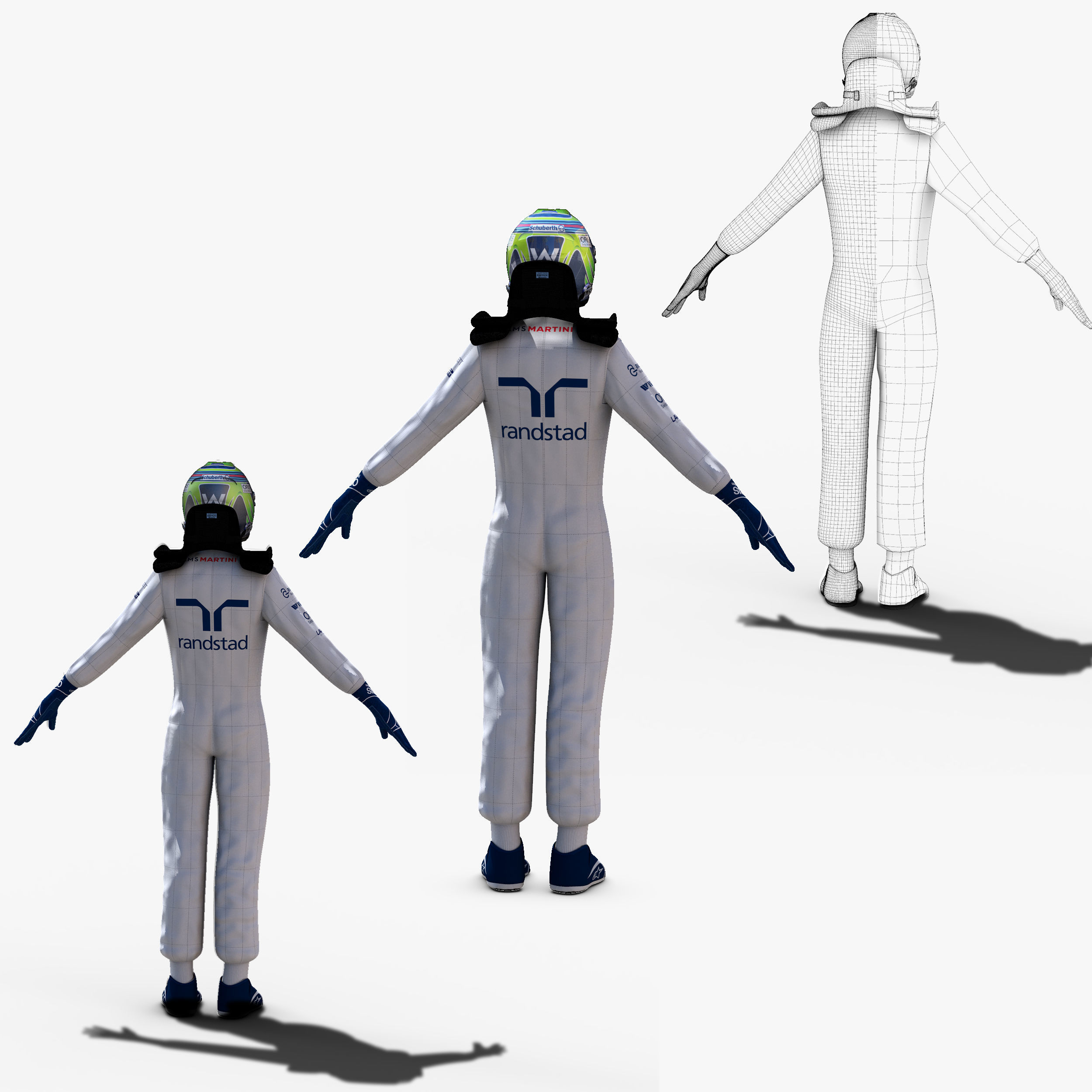 Williams FW38 Low-poly 3D model_24