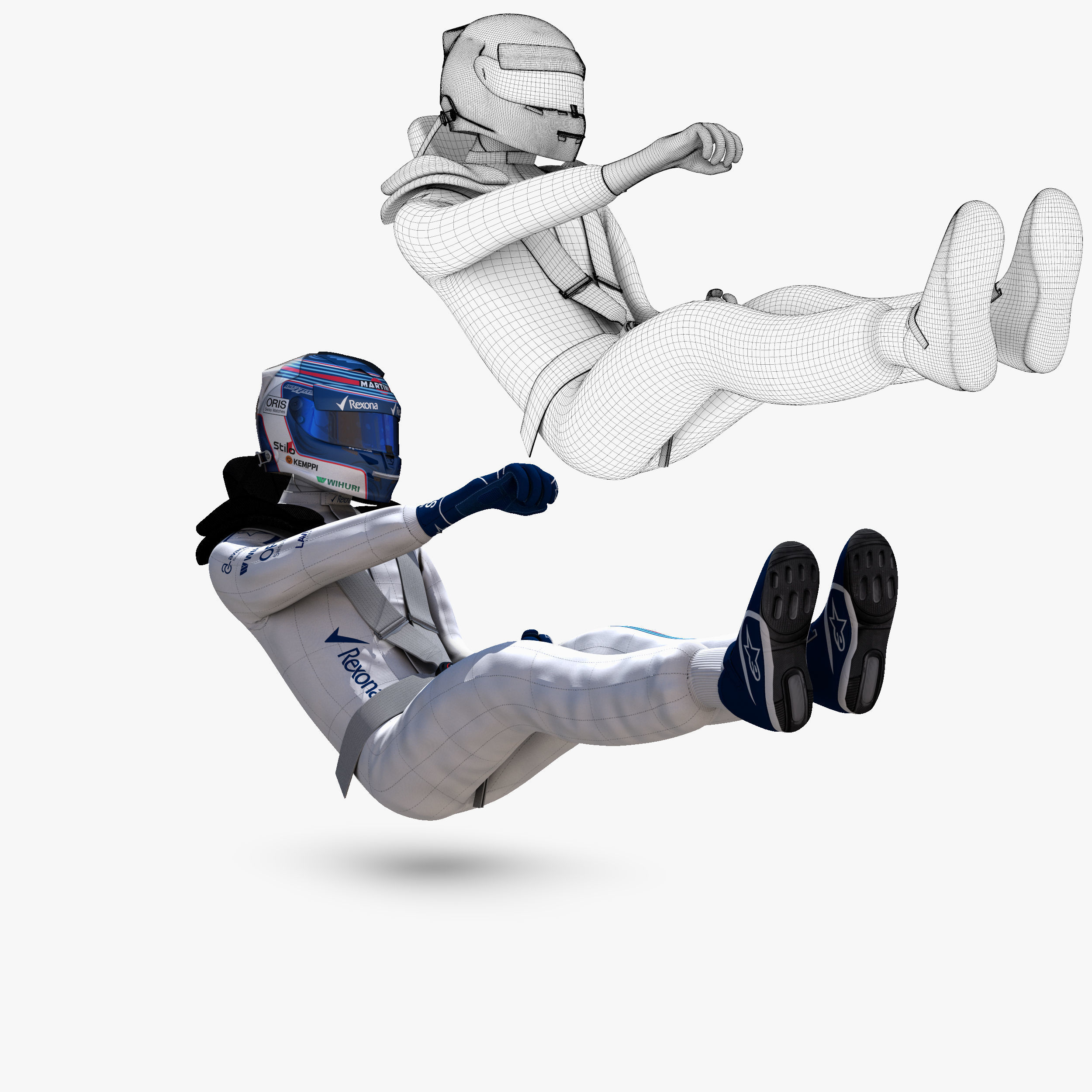 Williams FW38 Low-poly 3D model_21
