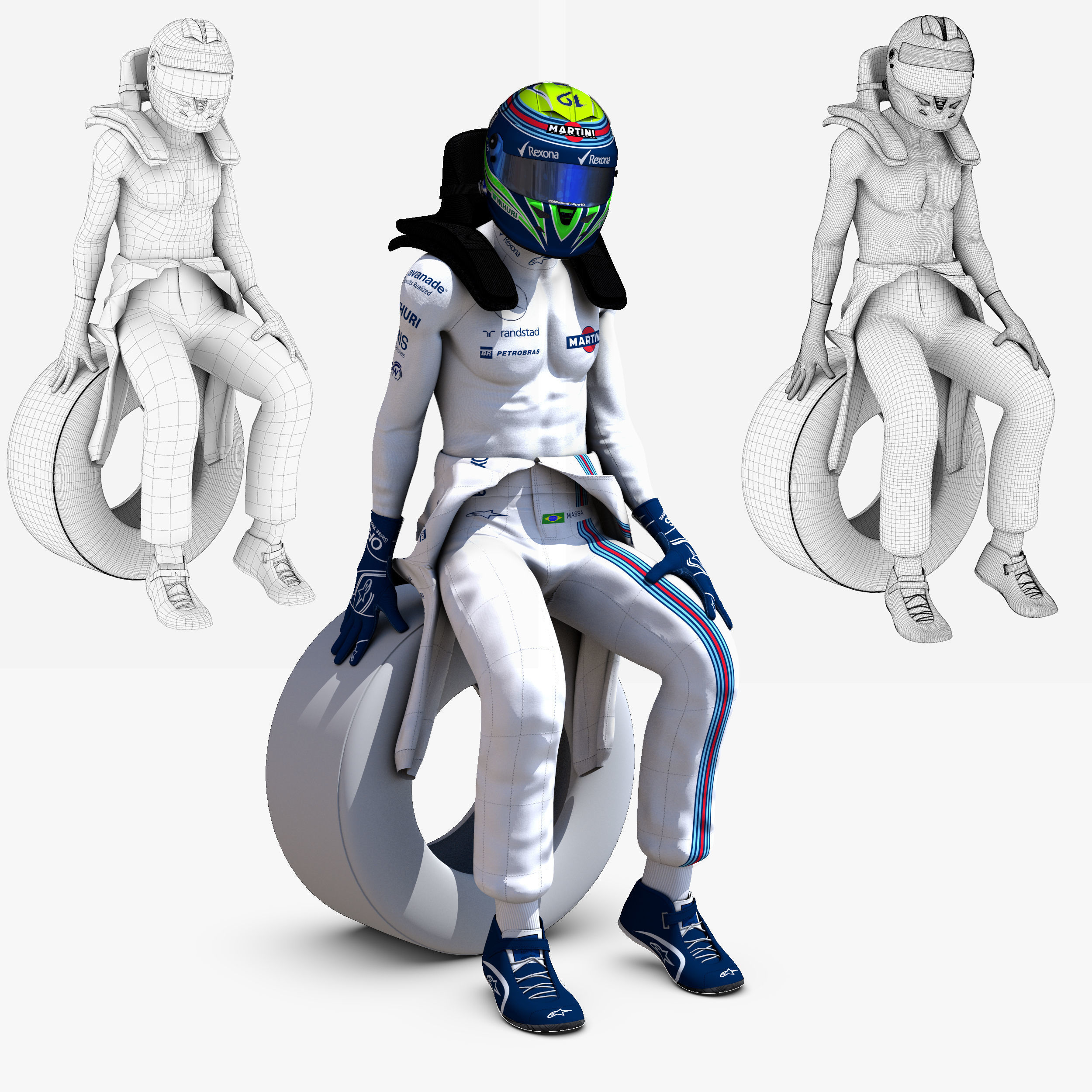 Williams FW38 Low-poly 3D model_20