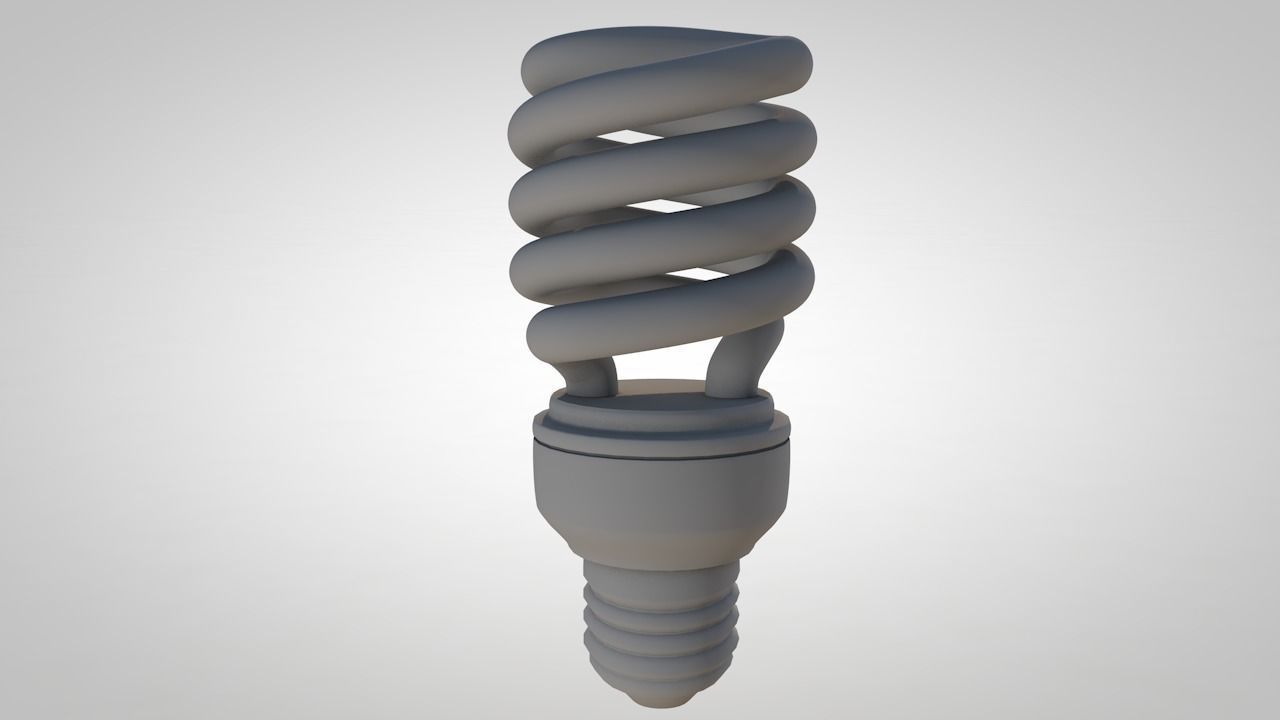 Fluorescent Light Bulb 3D model_4