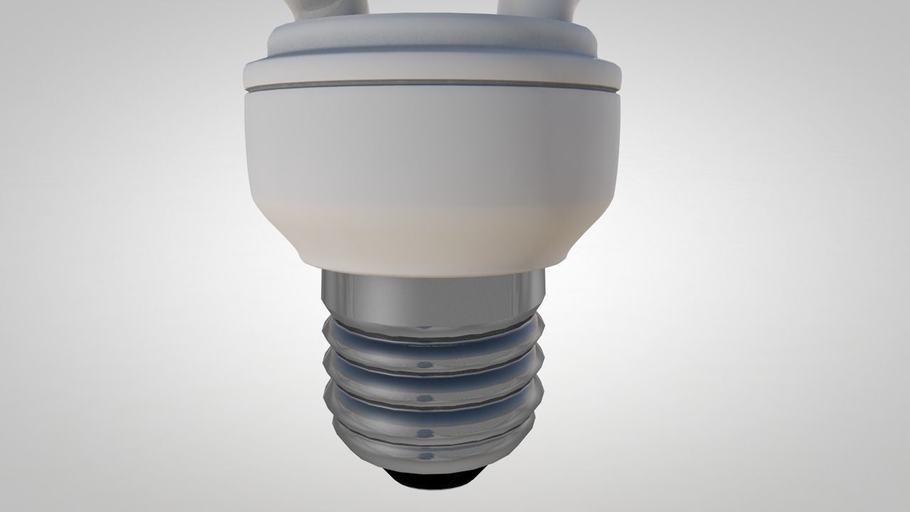 Fluorescent Light Bulb 3D model_1