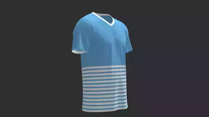 Realistic T-shirt 3D Model - Folded and Drape Design