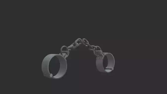 Prisoner Shackled 3D Model - Realistic Chains and Restraints Low-poly 3D model