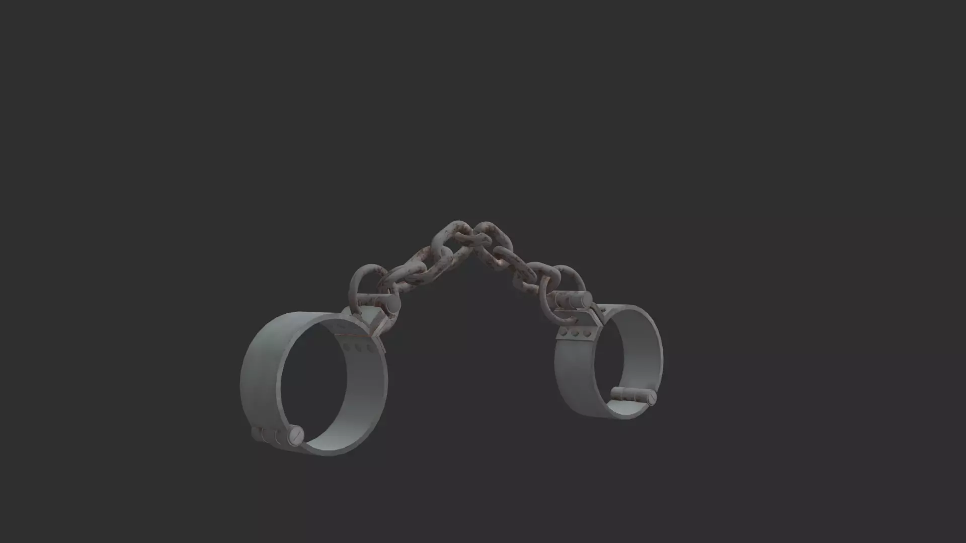Prisoner Shackled 3D Model - Realistic Chains and Restraints Low-poly 3D model_0