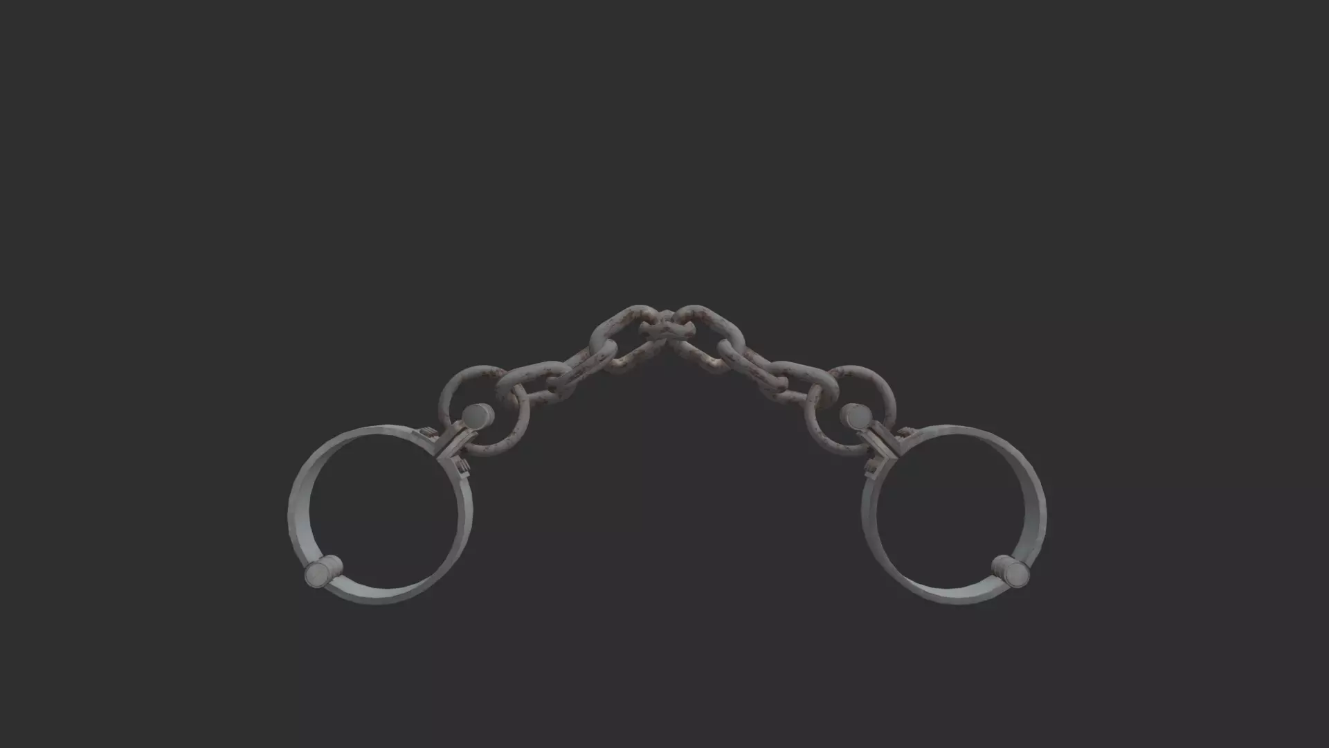 Prisoner Shackled 3D Model - Realistic Chains and Restraints Low-poly 3D model_1