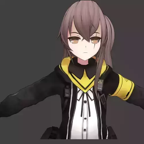 Anime Girl in Black Robe