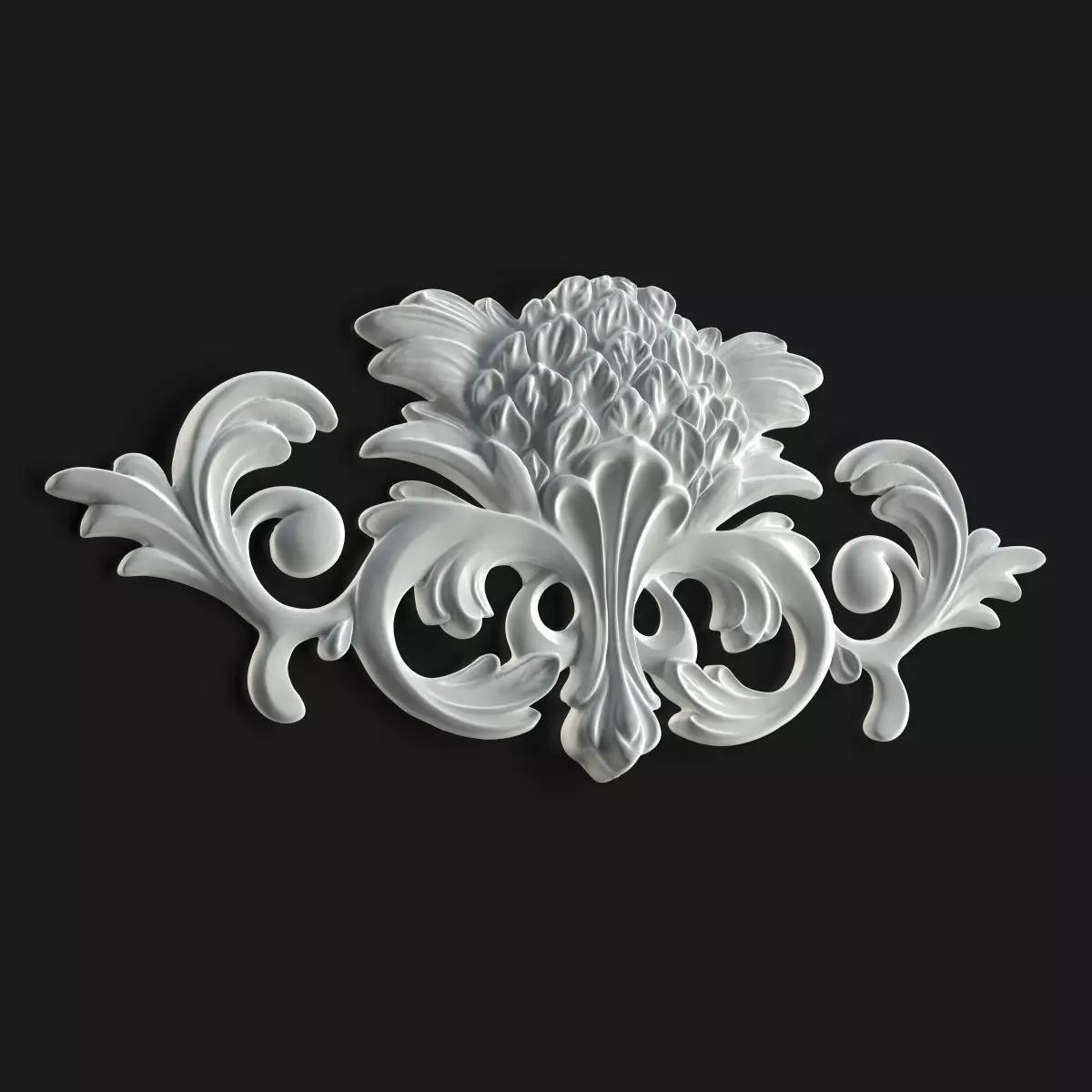 Small Decorative Element for Classic Style Furniture 3D model_1