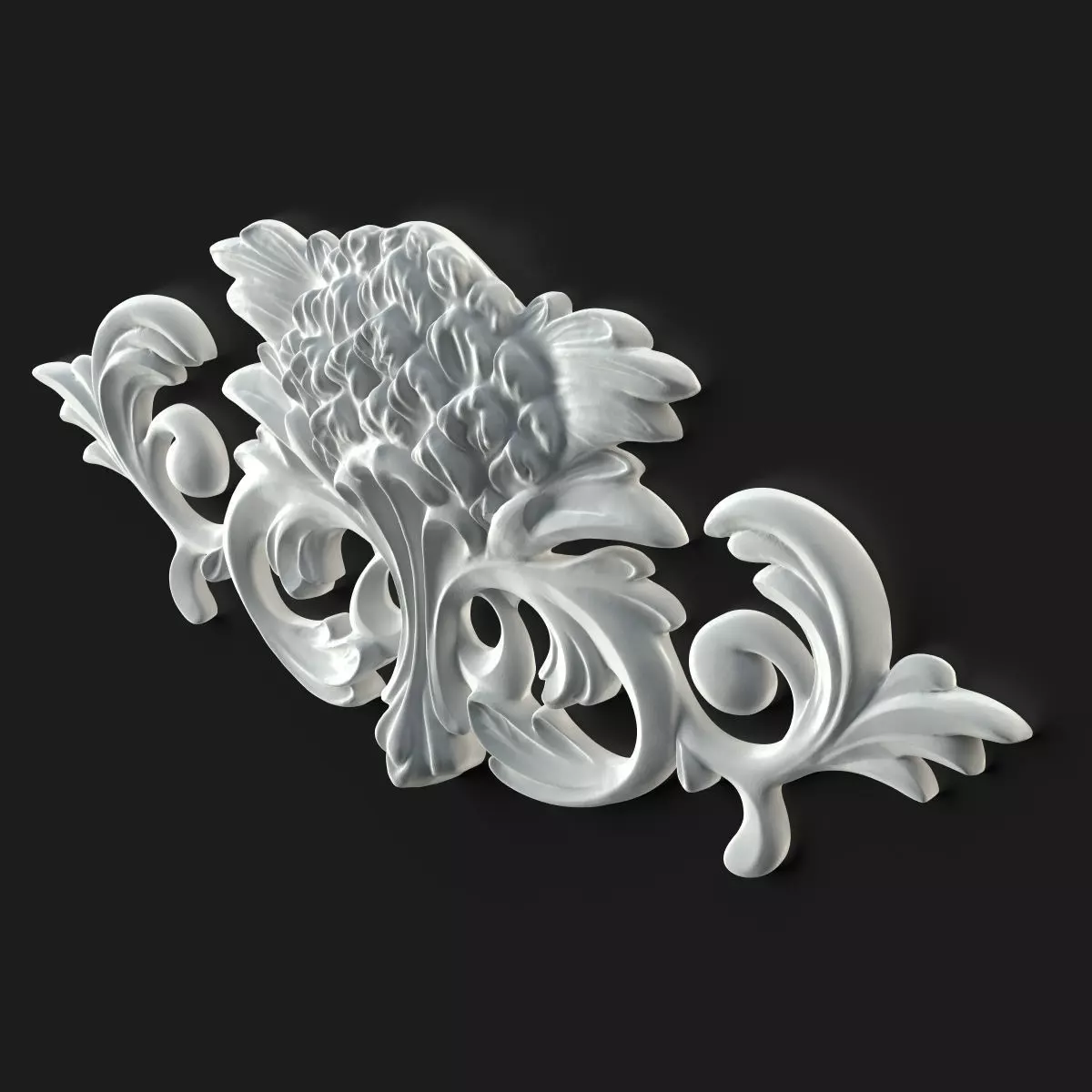 Small Decorative Element for Classic Style Furniture 3D model_2