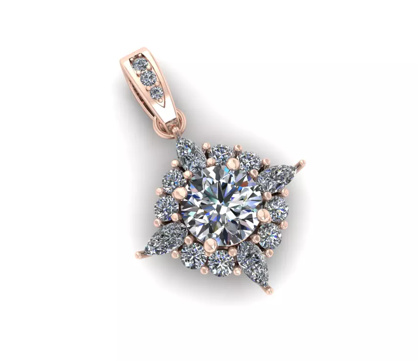 Pear Pendants Diamond CG06 3D print model