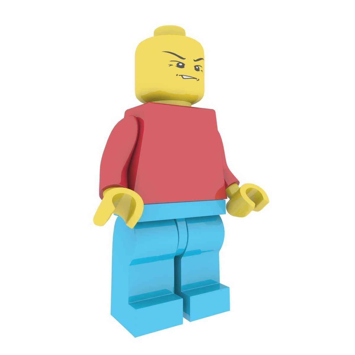 Lego Minifigure Male High Quality Minifig 3D model_4